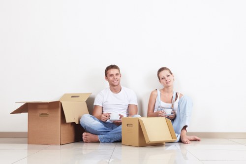Lambeth movers completing a risk-assessed move in a property
