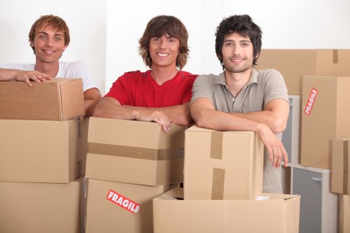 Organised packing of boxes in a Lambeth property move