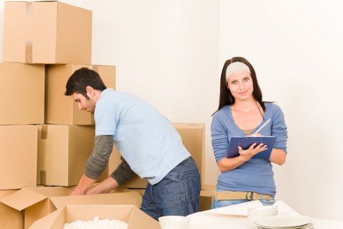 Checklist and packed boxes for a student move in Lambeth
